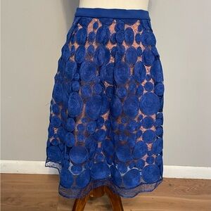 Anthropologie Fun Cobalt Blue Skirt by Eva Franco, Size 12